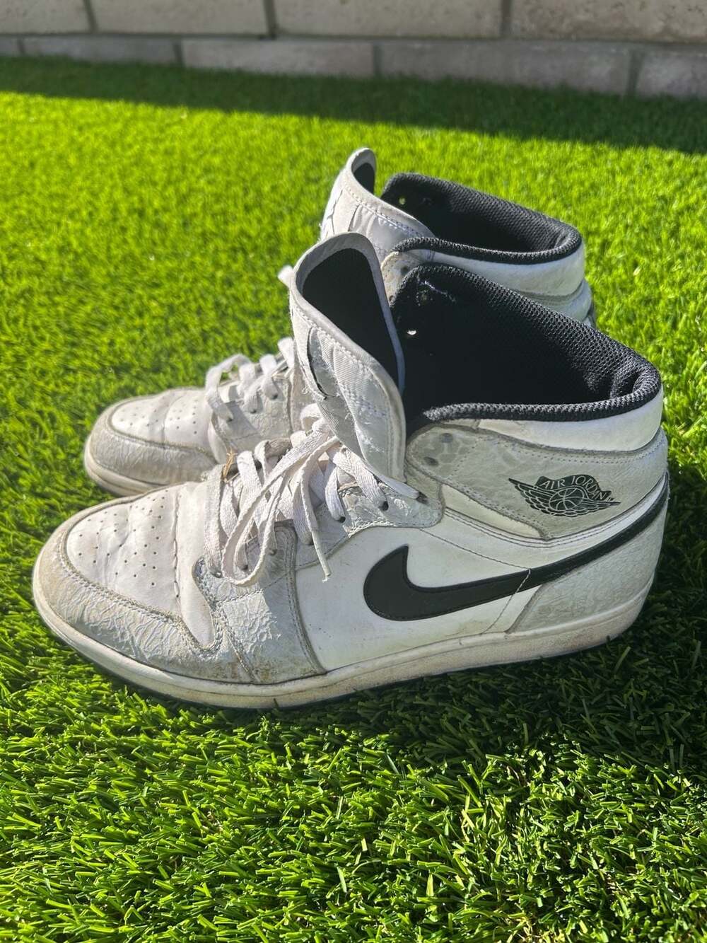 Nike Vintage Air Jordan 1 Retro High White Streetwear Size 11.5